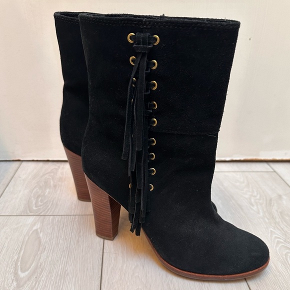 COACH Tamsin Black Suede Booties, Size 10  never worn - Picture 1 of 10